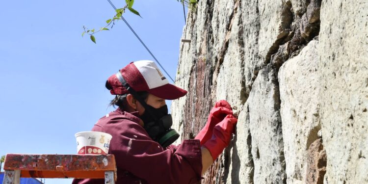 Sanea Ayuntamiento de Oaxaca acueducto de San Felipe en el barrio de Xochimilco