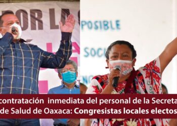 Demandan integrantes de próxima legislatura local al Gobierno del Estado recontratación inmediata del personal médico en Oaxaca