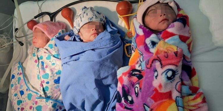 Nacen trillizas en Hospital General “Dr. Macedonio Benítez Fuentes”