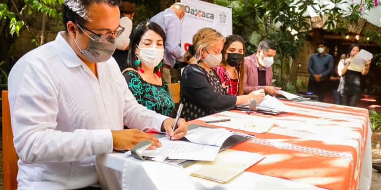 Fiscalía General firma convenio de colaboración con INBAL y SMO para prevenir y atender la violencia de género