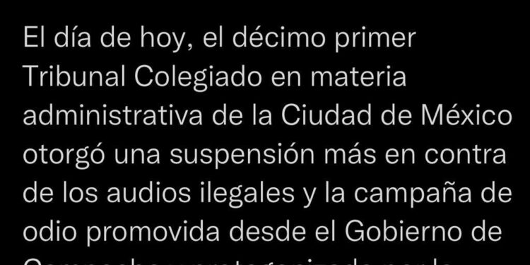 EN CIUDAD DE MÉXICO OTORGA TRIBUNAL A ALEJANDRO MORENO NUEVA SUSPENSIÓN CONTRA AUDIOS ILEGALES