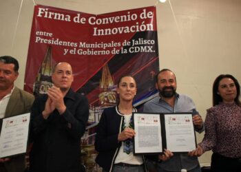 FIRMAN CLAUDIA SHEINBAUM Y 16 MUNICIPIOS DE JALISCO CONVENIO DE INNOVACIÓN
