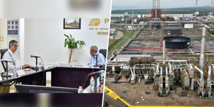 AMLO presume producción de petróleo de refinería Madero tras inversión millonaria