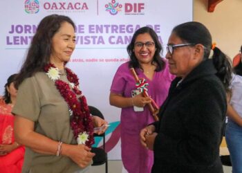 Personas adultas y adultas mayores de Valles Centrales mejoran su salud visual con lentes de vista cansada