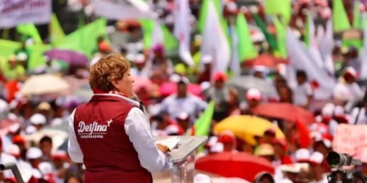 Delfina Gómez cierra campaña en Toluca con ausencia de «corcholatas»