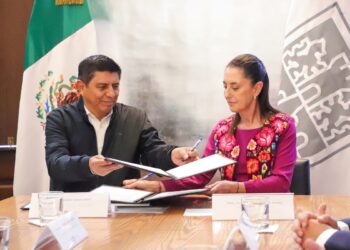 Firman Salomón Jara y Claudia Sheinbaum convenio para fortalecer la cooperación entre gobiernos de Oaxaca y CDMX