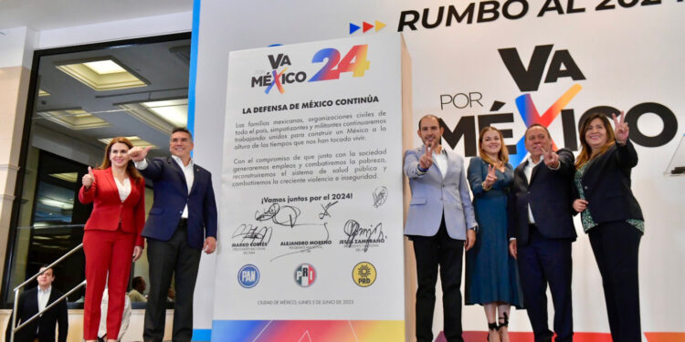 Firma la coalición «Va por Méico» el acuerdo 2024, para construir una candidatura con la participación de todos