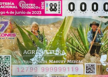 Devela Lotería Nacional billete alusivo al Maguey-Mezcal