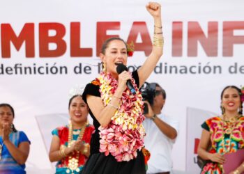 Más de 40 mil personas se dieron cita en Tehuantepec para escuchar el mensaje de Claudia Sheinbaum
