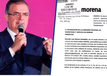 Marcelo Ebrard se lanza contra candidatura de Sheinbaum: Impugna proceso interno de Morena