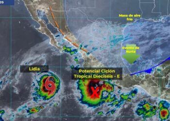 Advierten por lluvias muy fuertes y tormentas intensas en la Costa; lluvias muy fuertes en la Sierra Sur y Mixteca