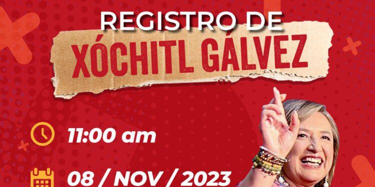 Se registra Xóchitl Gálvez este miercoles